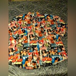 Rainbow Long Sleeves oversized celebrity button up shirt